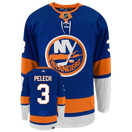 Adam Pelech New York Islanders Adidas Primegreen Authentic NHL Hockey Jersey - Front/Back View