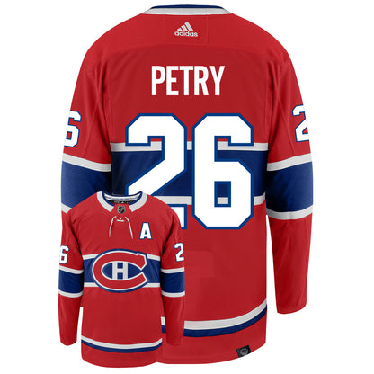 Jeff Petry Montreal Canadiens Adidas Primegreen Authentic Home NHL Hockey Jersey - Back/Front View