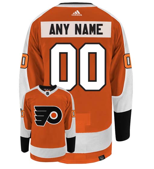 Philadelphia Flyers Adidas Primegreen Authentic Home NHL Hockey Jersey - Back/Front View