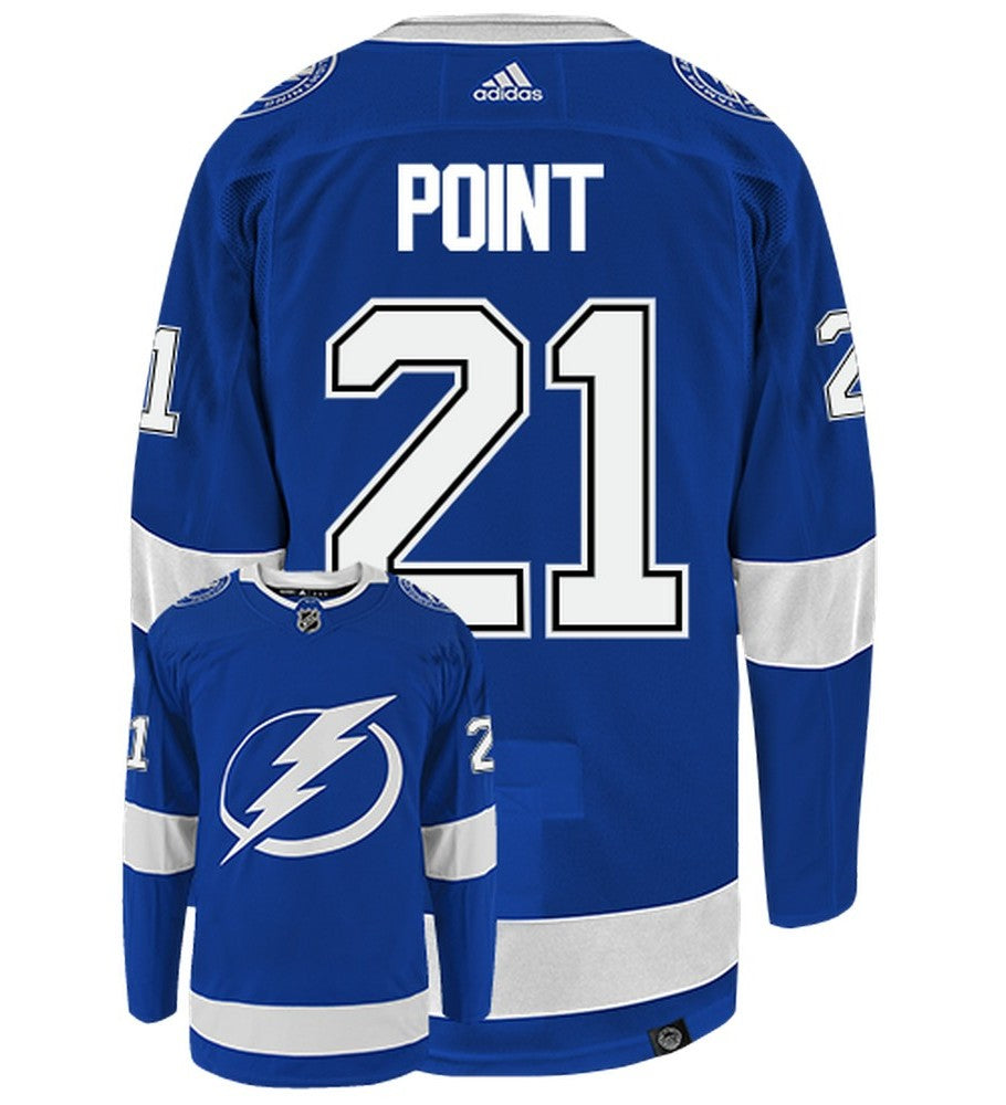 Brayden Point Tampa Bay Lightning Adidas Primegreen Authentic NHL Hockey Jersey - Back/Front View