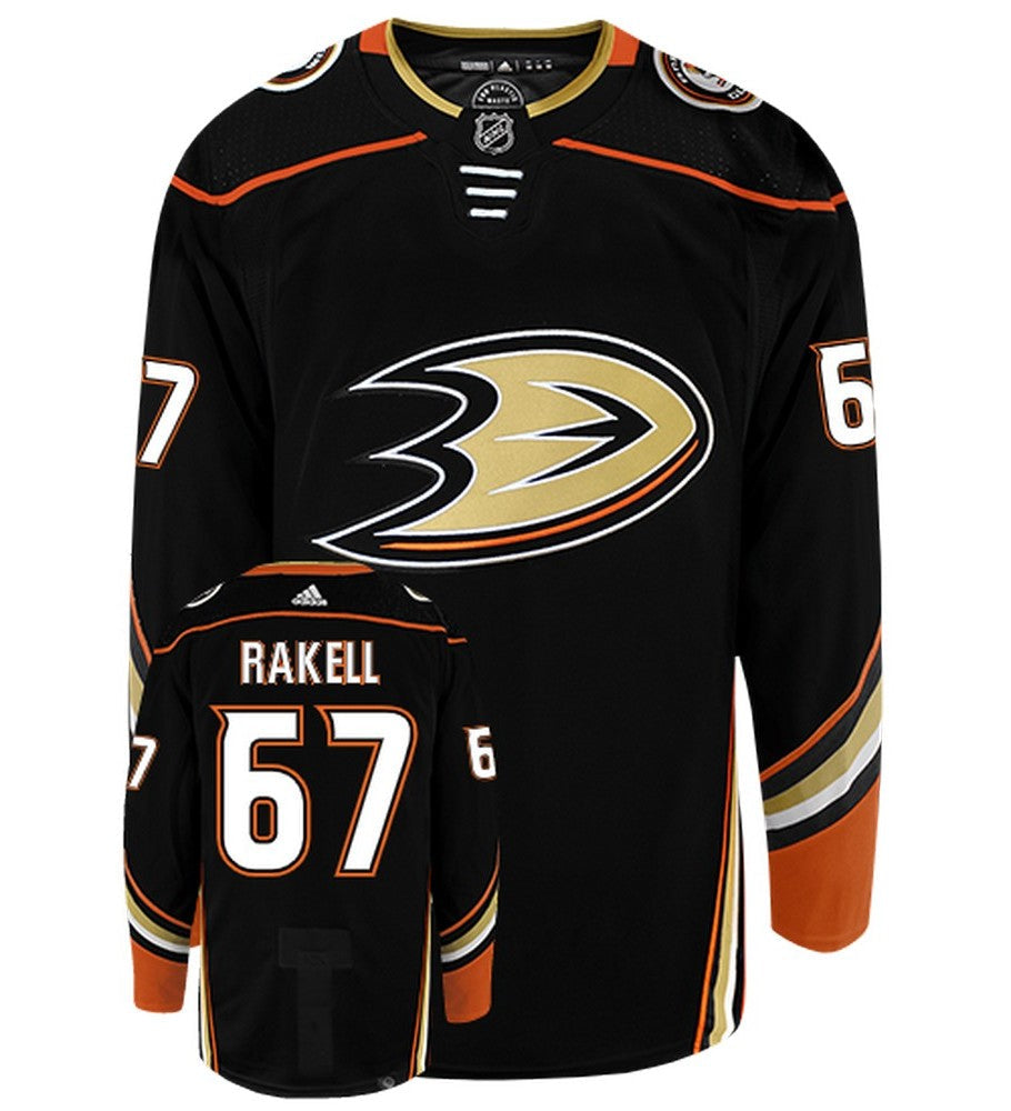 Rickard Rakell Anaheim Ducks Adidas Primegreen Authentic Home NHL Hockey Jersey - Front/Back View