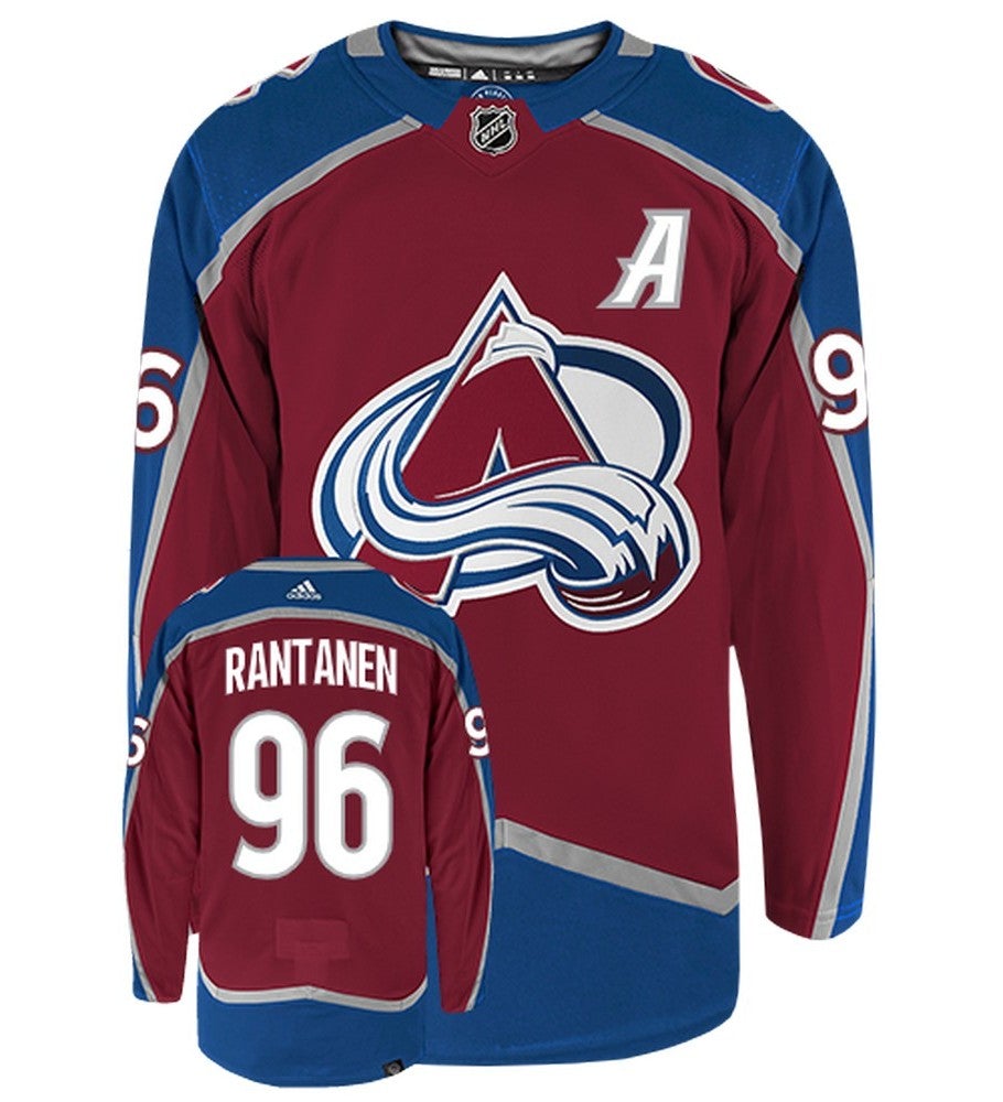 Mikko Rantanen Colorado Avalanche Adidas Primegreen Authentic Home NHL Hockey Jersey - Front/Back View