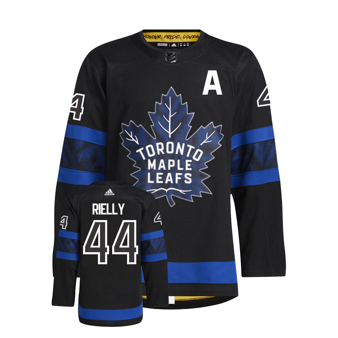 Morgan Rielly Toronto Maple Leafs Adidas Primegreen Authentic Third Alternate NHL Hockey Jersey - Front/Back View