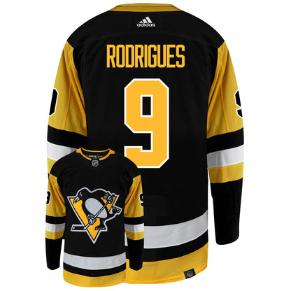 Evan Rodrigues Pittsburgh Penguins Adidas Primegreen Authentic NHL Hockey Jersey - Back/Front View