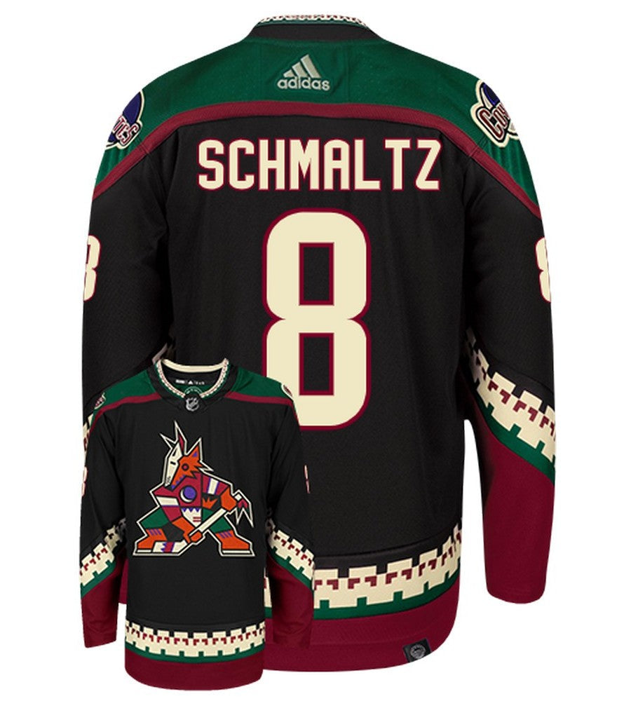 Nick Schmaltz Arizona Coyotes Adidas Primegreen Authentic Home NHL Hockey Jersey - Back/Front View