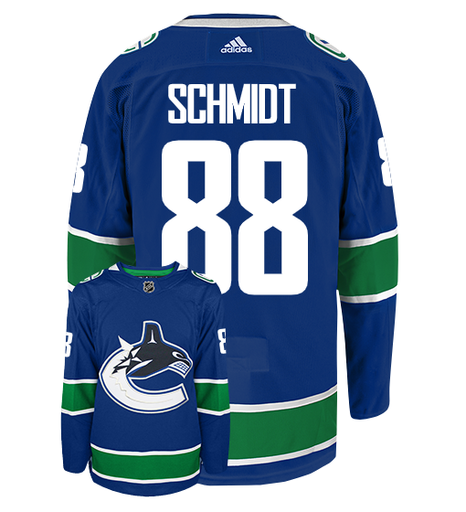 Nate Schmidt Vancouver Cancucks Adidas Authentic 2019 Home NHL Hockey Jersey