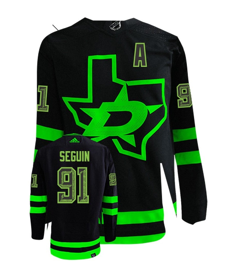 Tyler Seguin Dallas Stars Adidas Primegreen Authentic Alternate NHL Hockey Jersey - Front/Back View