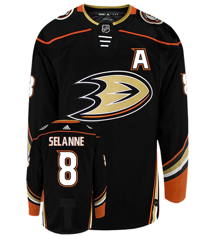 Teemu Selanne Anaheim Ducks Adidas Authentic Home NHL Vintage Hockey Jersey