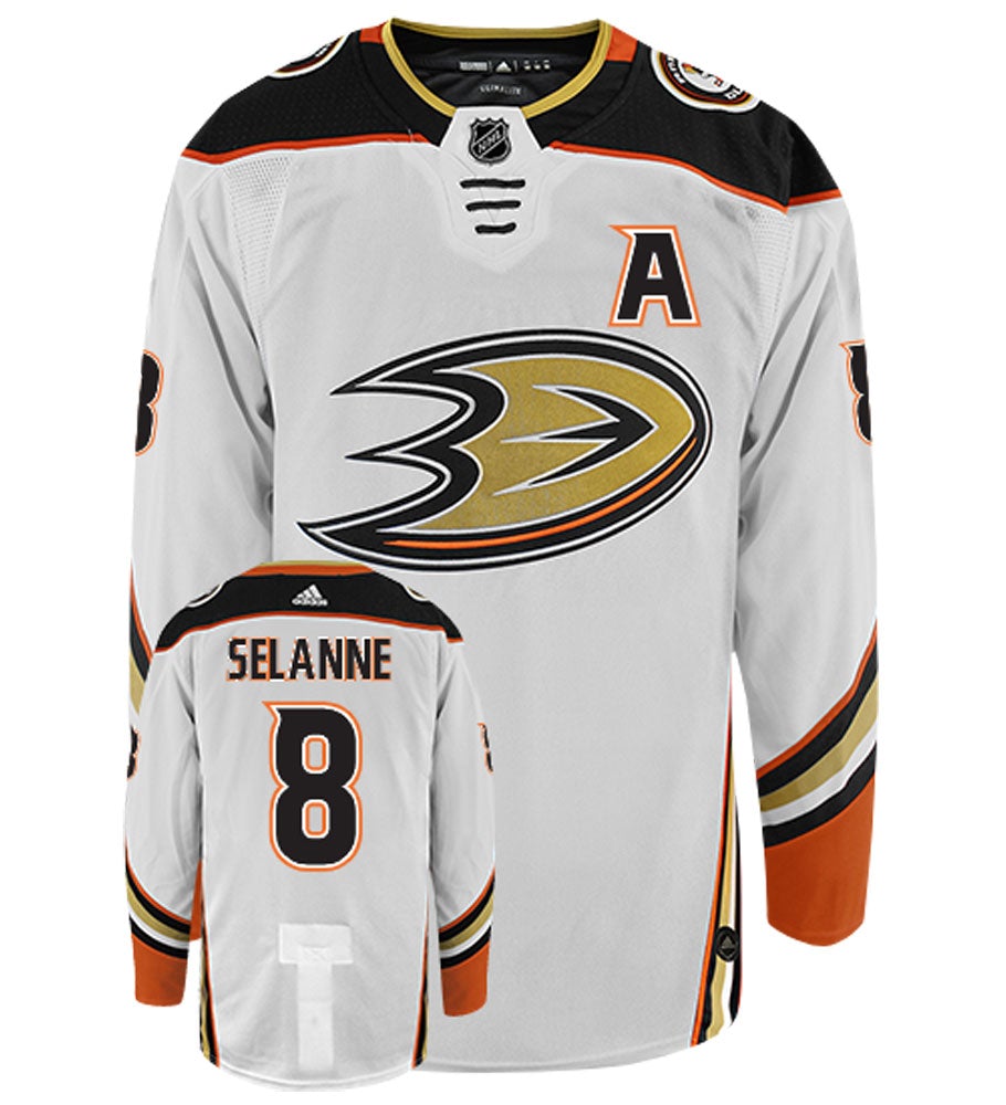 Teemu Selanne Anaheim Ducks Adidas Authentic Away NHL Vintage Hockey Jersey