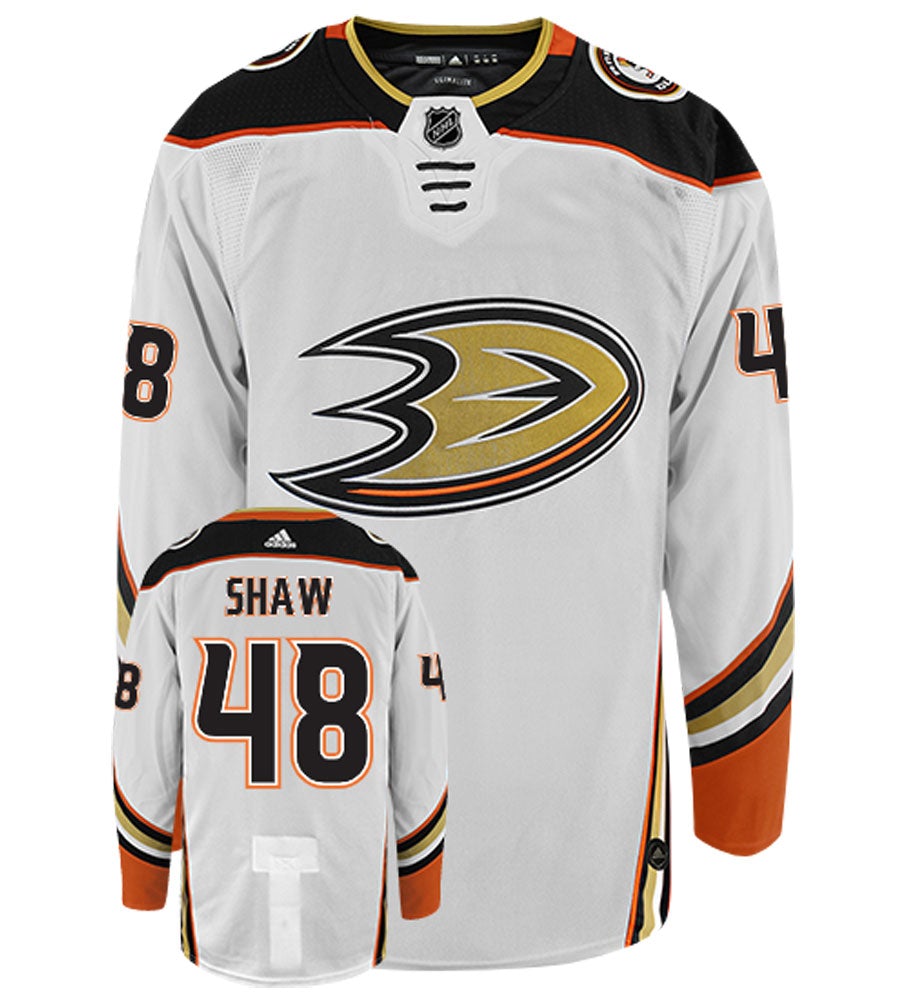 Logan Shaw Anaheim Ducks Adidas Authentic Away NHL Hockey Jersey