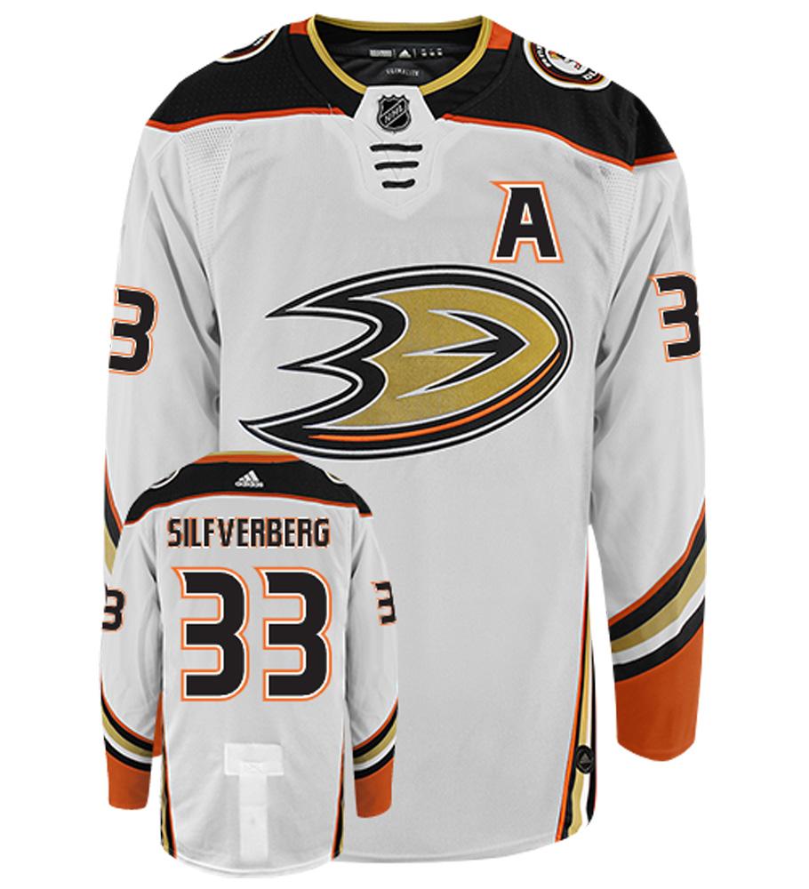 Jacob Silfverberg Anaheim Ducks Adidas Authentic Away NHL Hockey Jersey