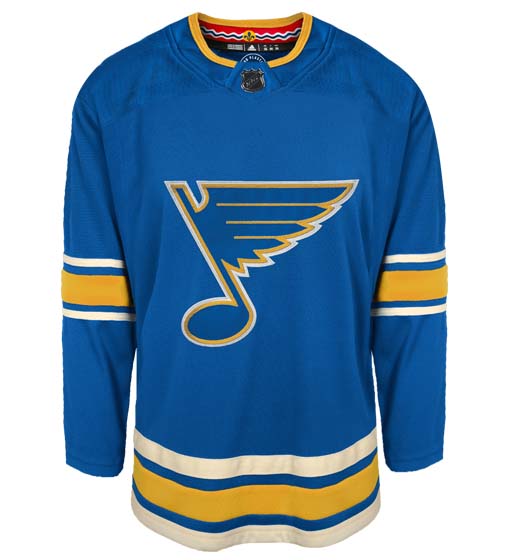 St Louis Blues Adidas Primegreen Authentic Third Alternate NHL Hockey Jersey - Front View