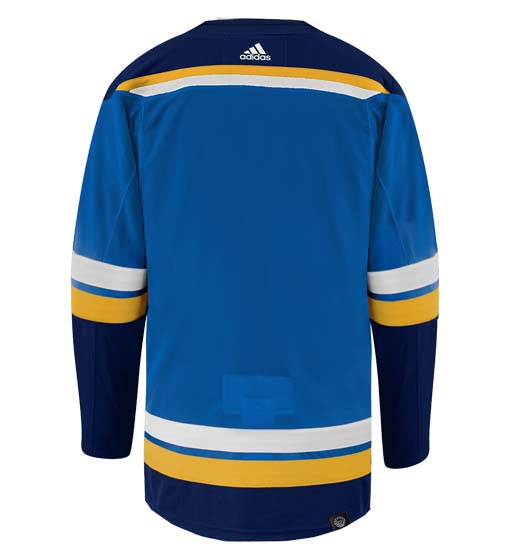 St Louis Blues Adidas Primegreen Authentic Home NHL Hockey Jersey - Back View