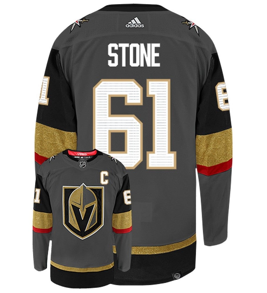 Mark Stone Vegas Golden Knights Adidas Primegreen Authentic Home NHL Hockey Jersey - Back/Front View