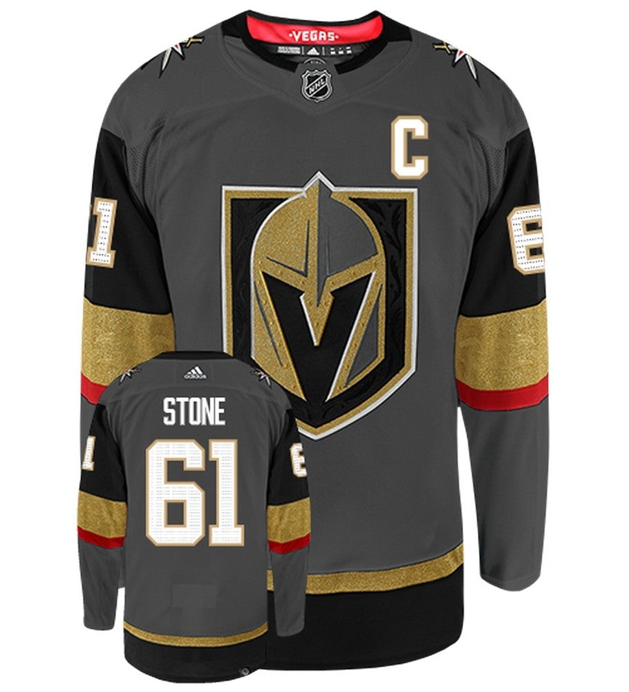Mark Stone Vegas Golden Knights Adidas Primegreen Authentic Home NHL Hockey Jersey - Front/Back View