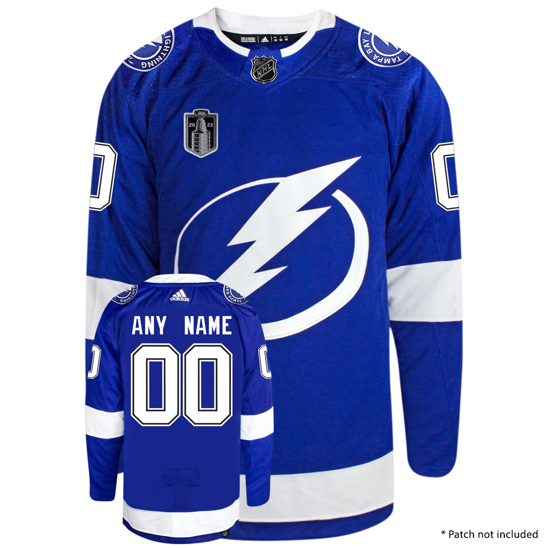 Tampa Bay Lightning Adidas Primegreen Authentic NHL Hockey Jersey - Front/Back View