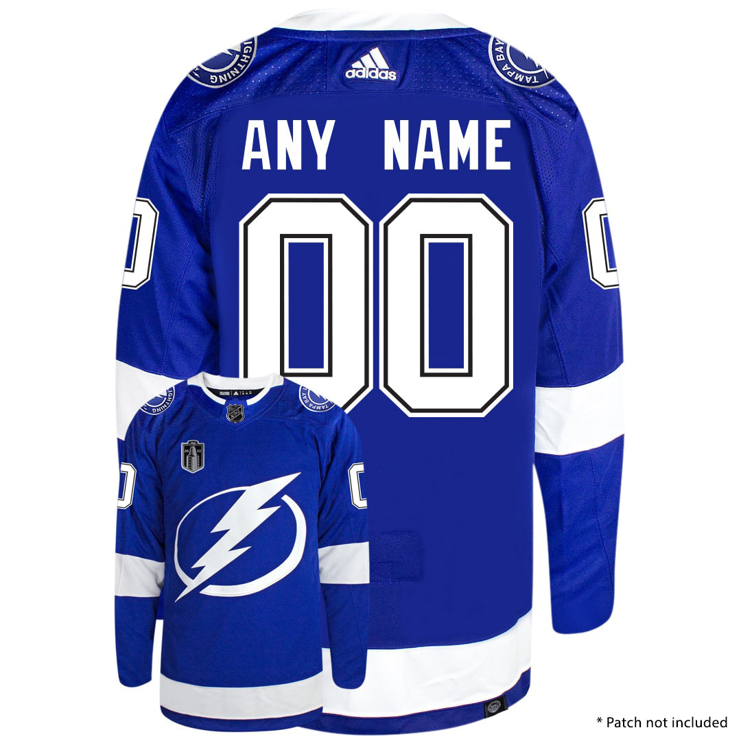 Tampa Bay Lightning Adidas Primegreen Authentic NHL Hockey Jersey - Back/Front View