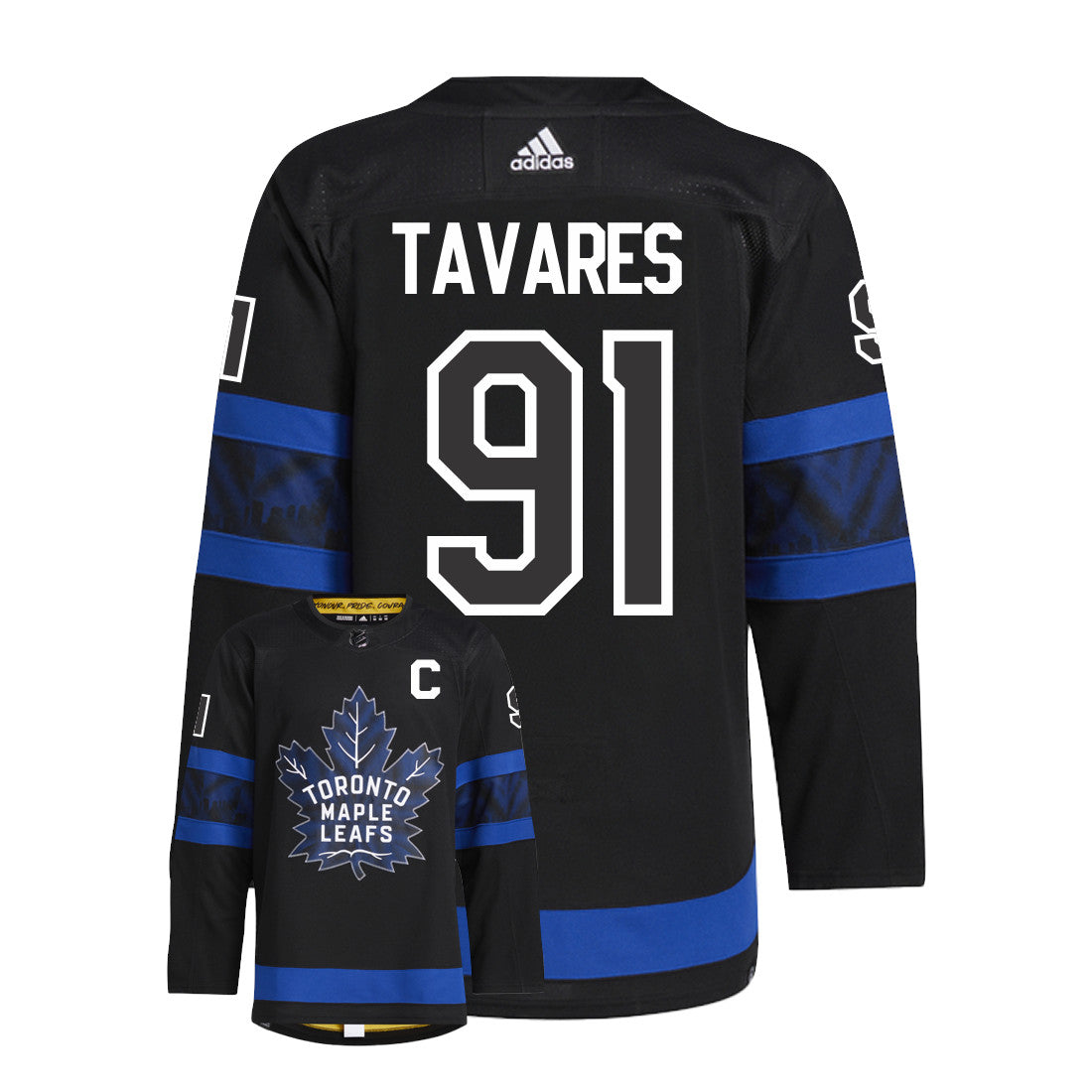 John Tavares Toronto Maple Leafs Adidas Primegreen Authentic Third Alternate NHL Hockey Jersey - Back/Front View