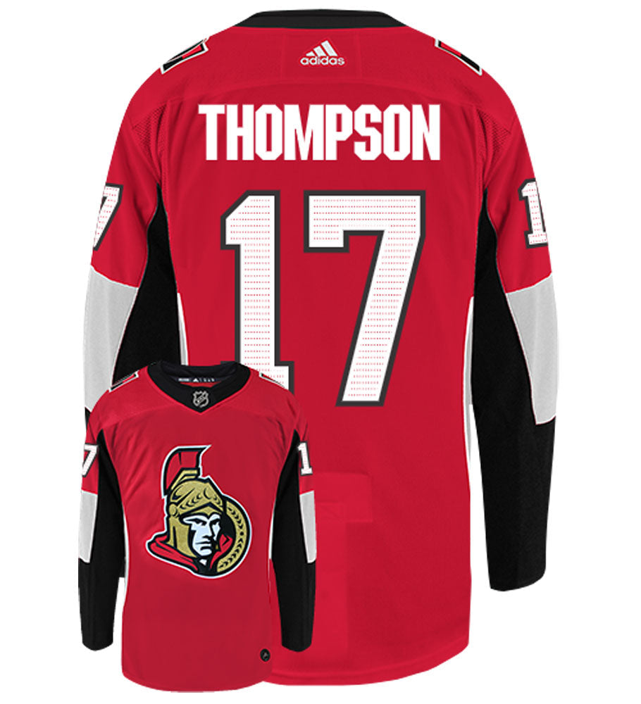 Nate Thompson Ottawa Senators Adidas Authentic Home NHL Hockey Jersey