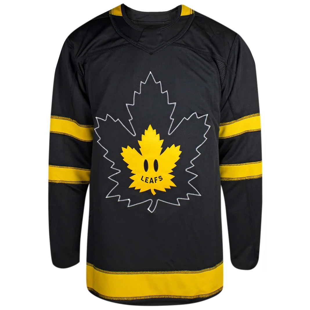 Toronto Maple Leafs Adidas Primegreen Authentic NHL Bieber Hockey Jersey - Inside Out Front View