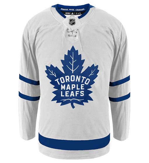 Toronto Maple Leafs Adidas Primegreen Authentic Away NHL Hockey Jersey - Front View