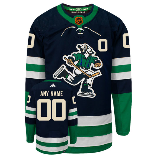 Customizable Vancouver Canucks Adidas 2022 Primegreen Reverse Retro Authentic NHL Hockey Jersey
