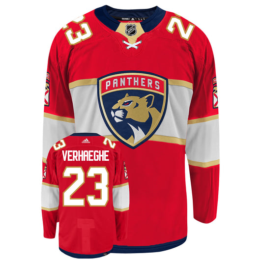 Carter Verhaeghe Florida Panthers Adidas Primegreen Authentic NHL Hockey Jersey - Front/Back View
