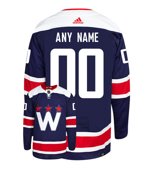 Customizable Washington Capitals Adidas Primegreen Authentic NHL Hockey Jersey