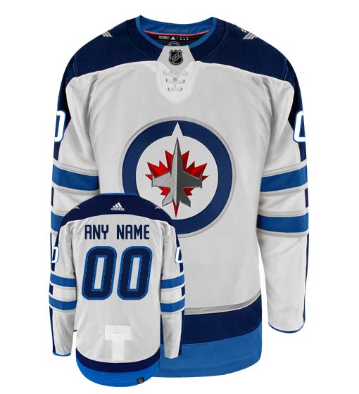 Winnipeg Jets Adidas Primegreen Authentic Away NHL Hockey Jersey - Front/Back View