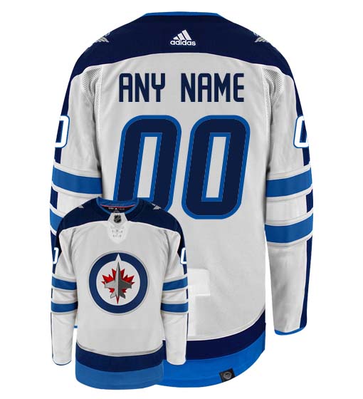 Winnipeg Jets Adidas Primegreen Authentic Away NHL Hockey Jersey - Back/Front View