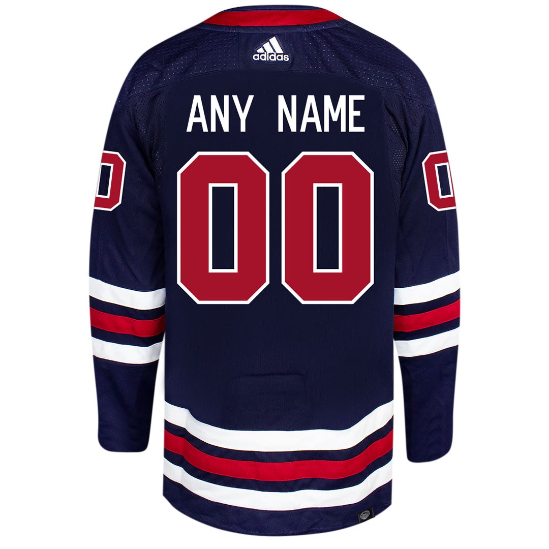 Customizable Winnipeg Jets Adidas Primegreen Authentic NHL Hockey Jersey